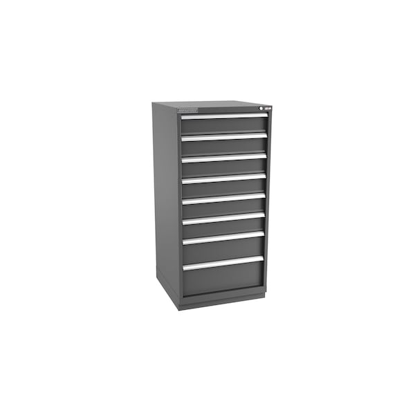 Champion Tool Storage Modular Tool Cabinet, 8 Drawer, Dark Gray, Steel, 28 in W x 28-1/2 in D x 59-1/2 in H S27000801ILCFTB-DG - main